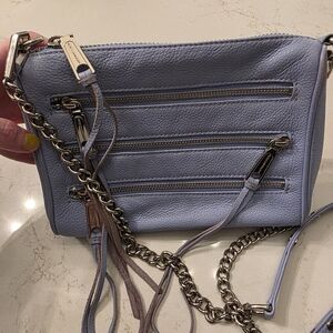 rebecca minkoff mini 5 zip crossbody Bag Lilac